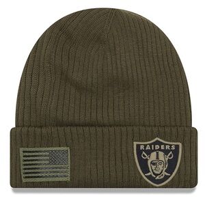 New Era Olive Raiders Knit Hat